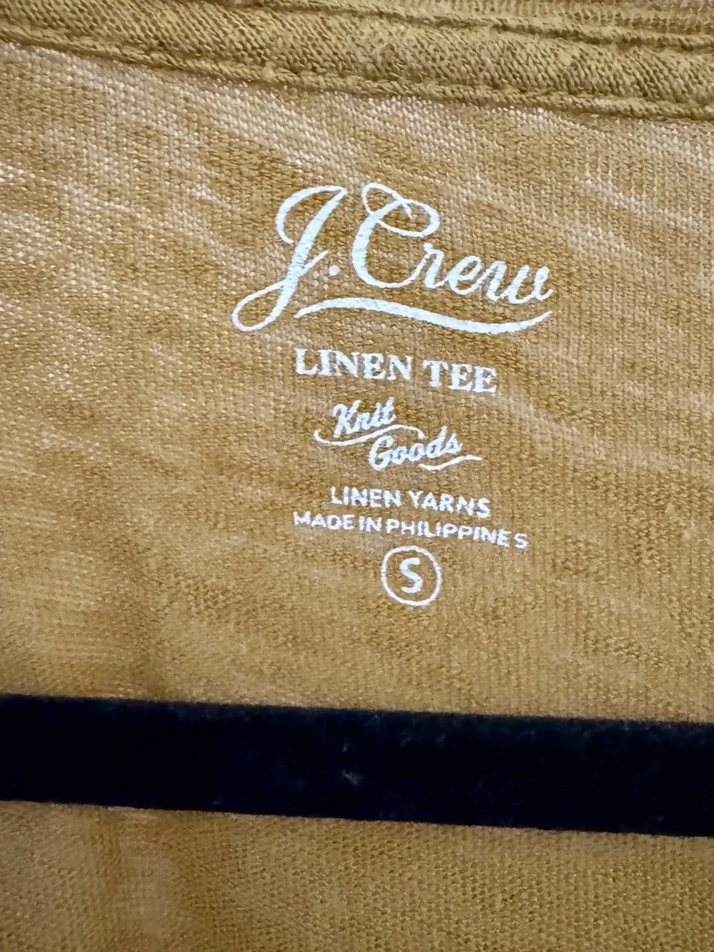 J. Crew Linen Blend Short Sleeve Tee in Mustard